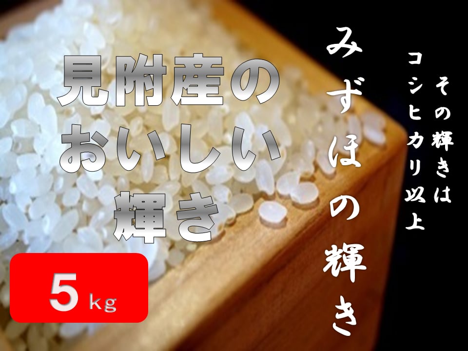 2021　完売【令和5年産予約受付】「おにぎり・お弁当におすすめ」みずほの輝き（5kg）　MITSUKELIKE　みっけセンター（見附農家ふぁ～む）(c)　LLC.