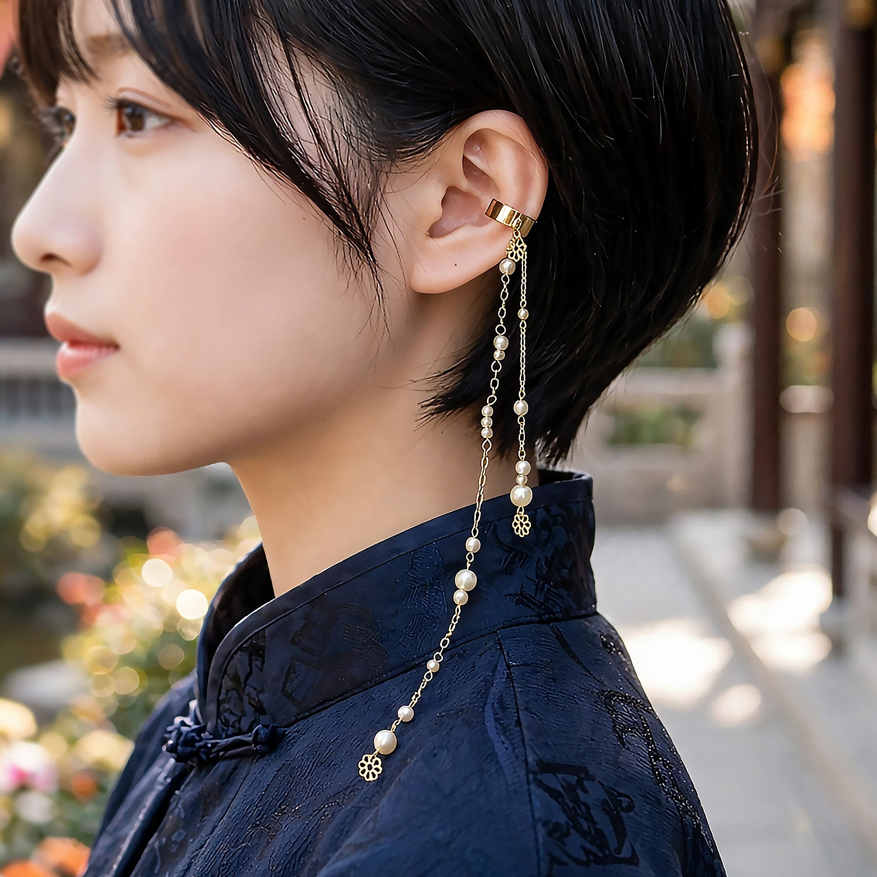 かたっぽイヤーカフ「りん、きらきら」