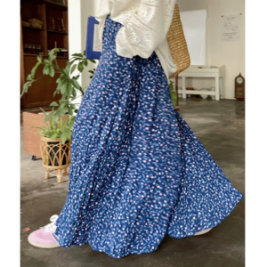 pleats and floral skirt　2litr03338