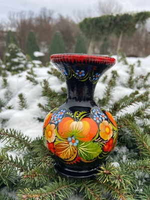 ペトリキウカの木製花瓶 10cm（クープッカ作）