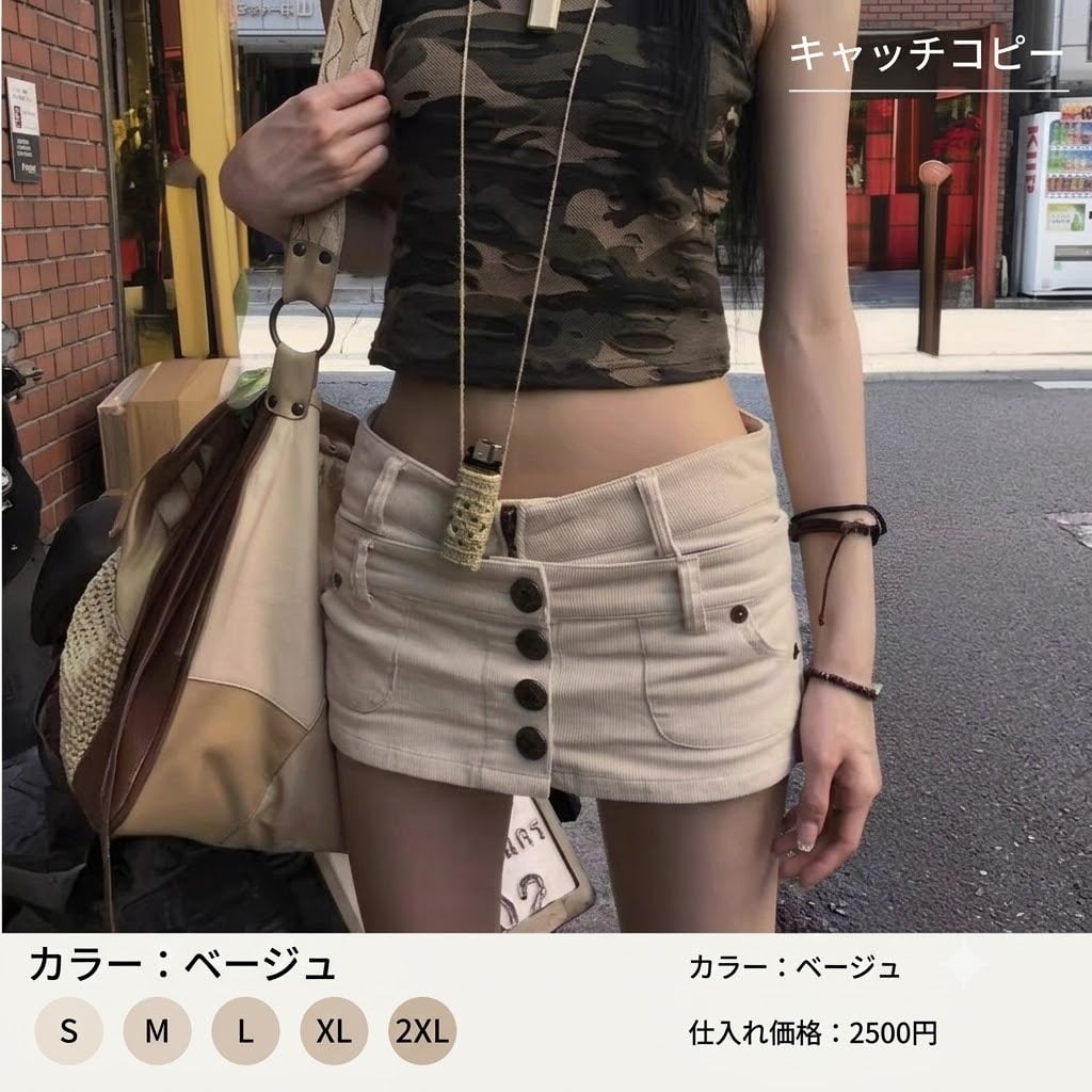 デニム スカート ハイウエスト Y2K ホットガール 夏 ストリート系