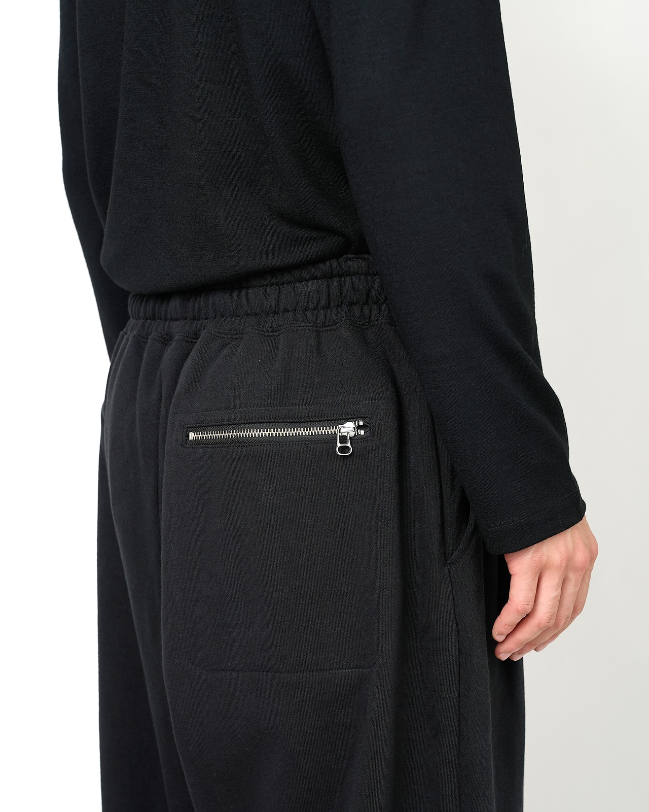ROTOL "Solid Sweat Triple Tuck pants〔BLACK〕"