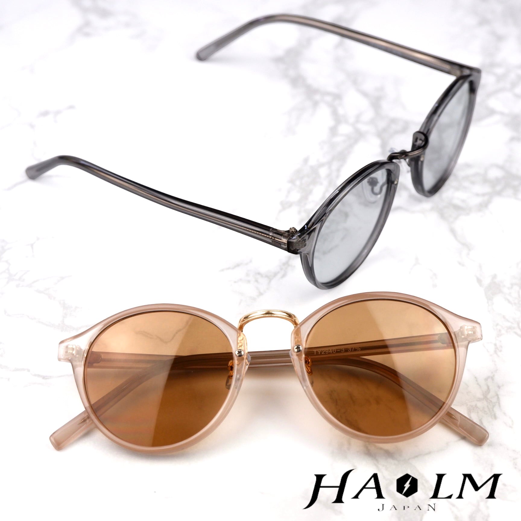 □ボストン クリアフレーム 6カラー ライトレンズ サングラス H-B3553