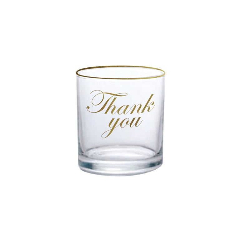 Classic Thank you Glass