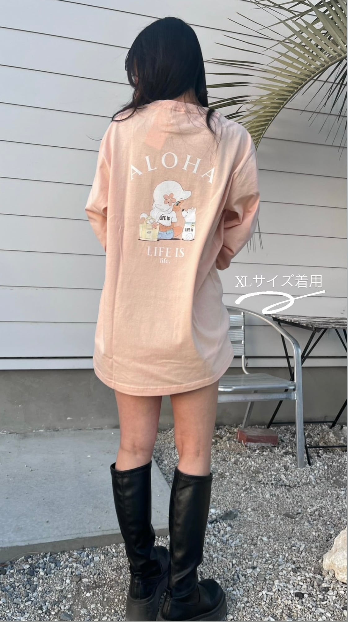 LIFE is × mapuaコラボ Lani ロンT ¥7,990+tax