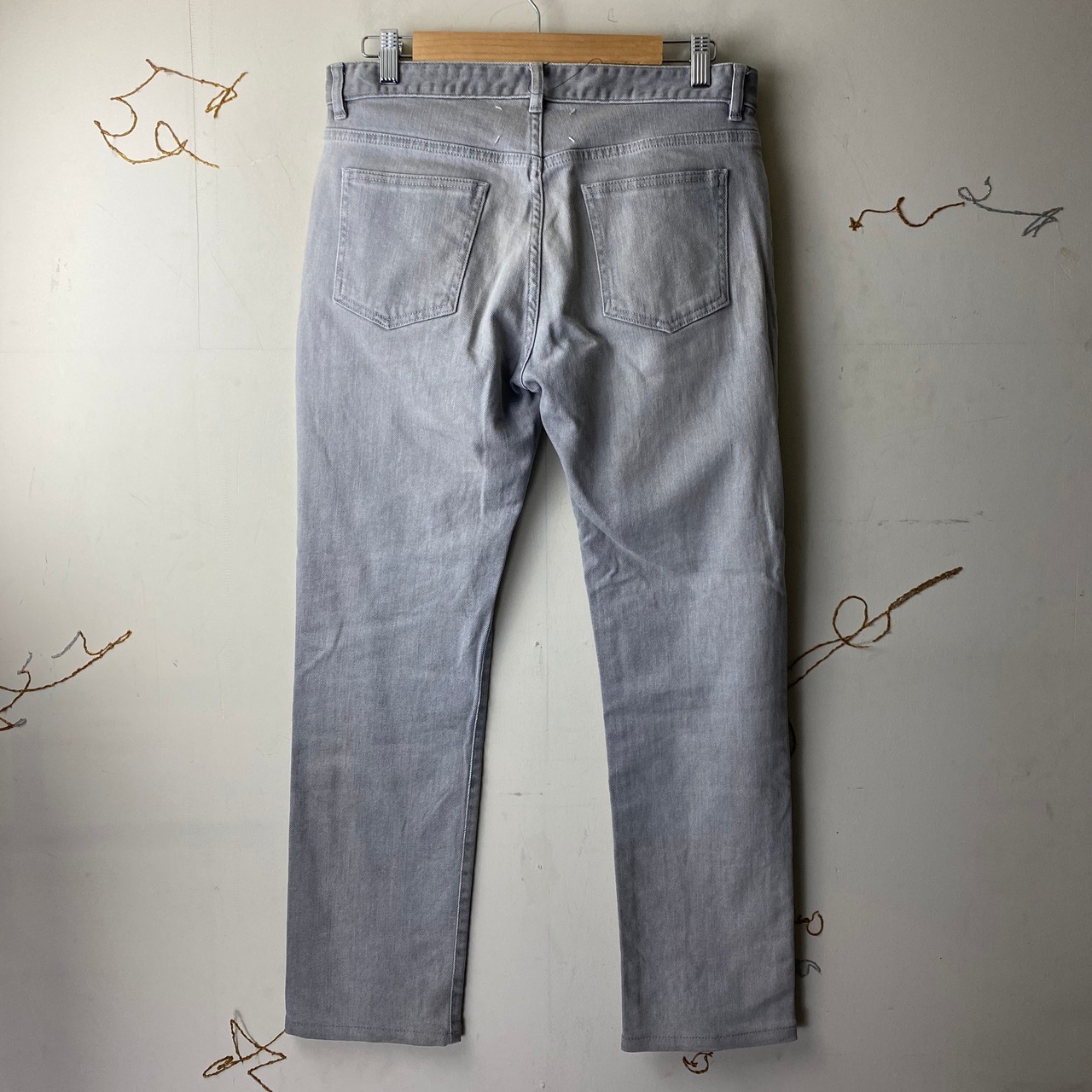 2015SS MAISON MARTIN MARGIELA fade gray color denim pants 