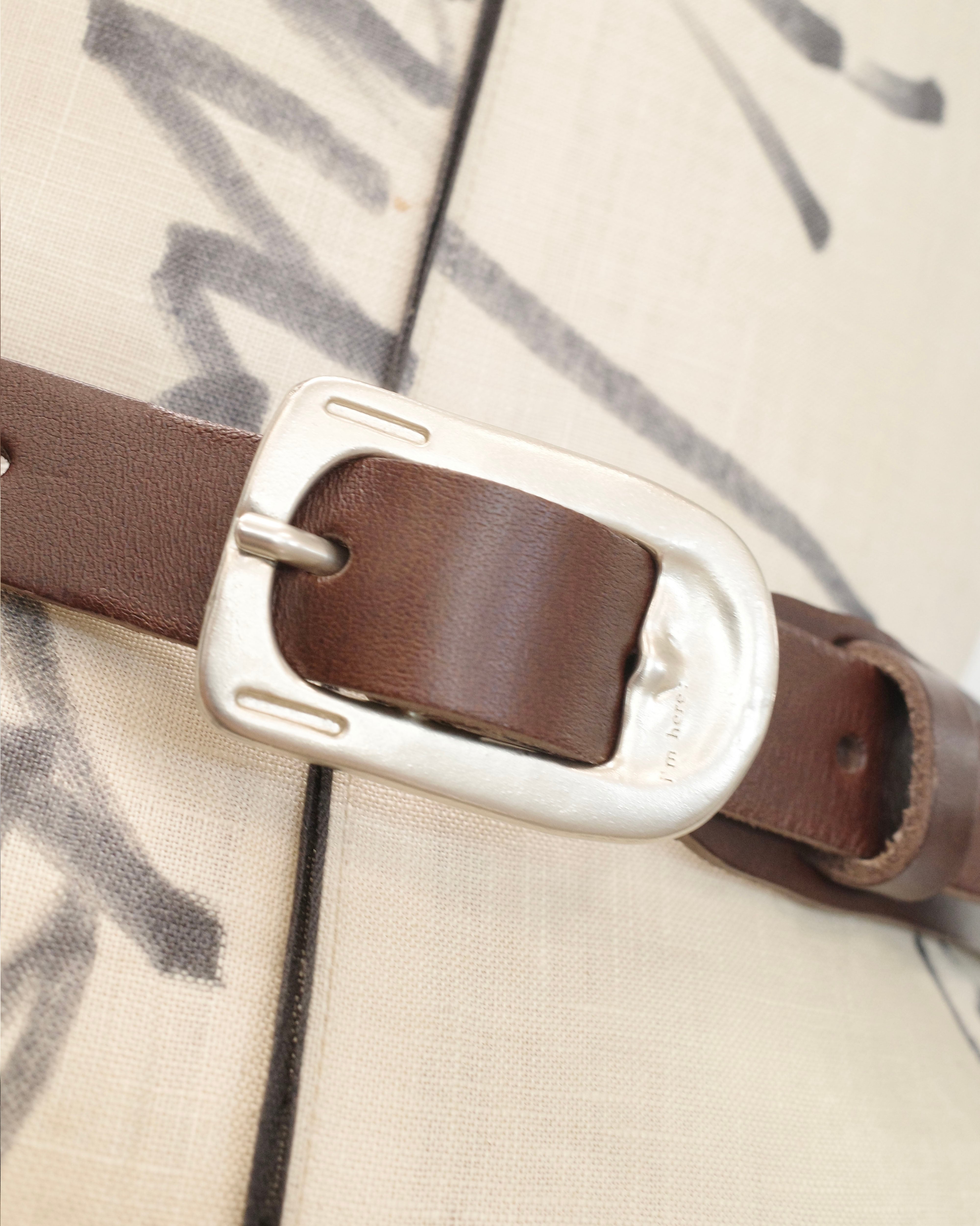 i'm here - Pull tab Belt ：Brown｜プルタブバックル／レザーベルト