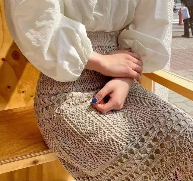 鍵編み マーメイドスカート AJ1102-D002