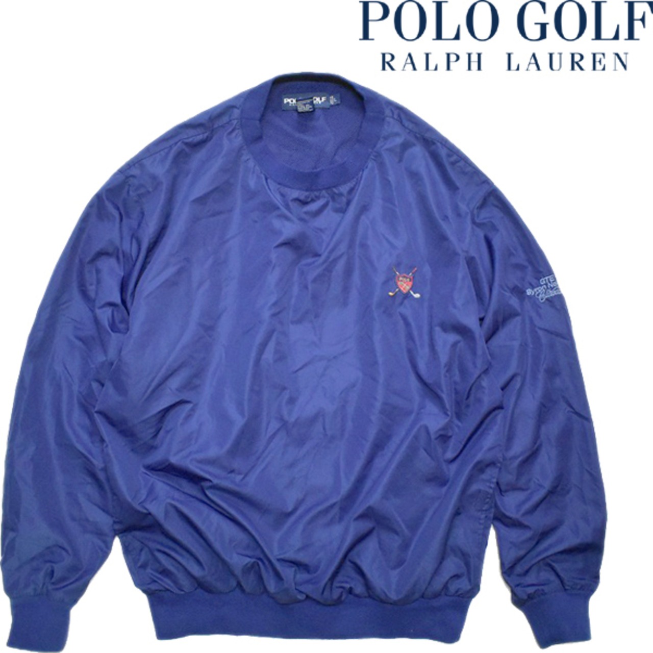 1点物◇ラルフローレンPOLO GOLF紺プルオーバージャケットUS古着L 