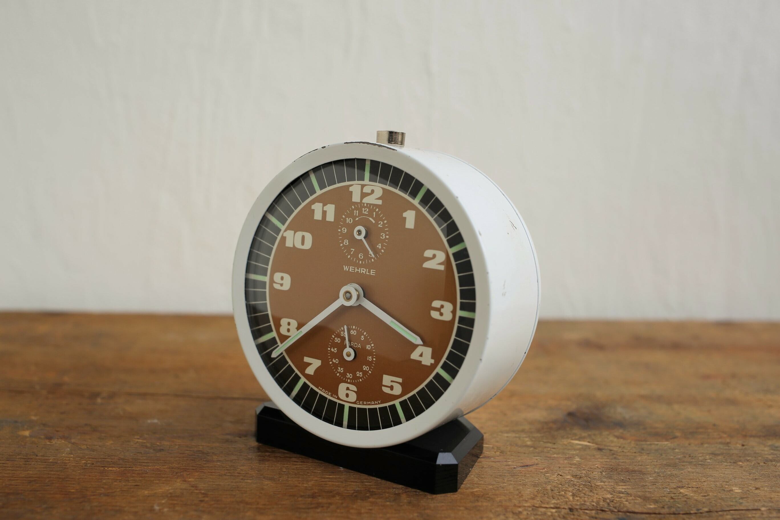 ドイツ アンティーク ヴィンテージ WEHRLE社 目覚まし時計 N02501