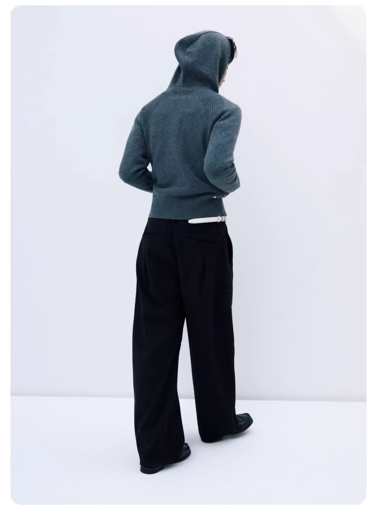 NORYBRAND Wool Hoodie Zip Sweater