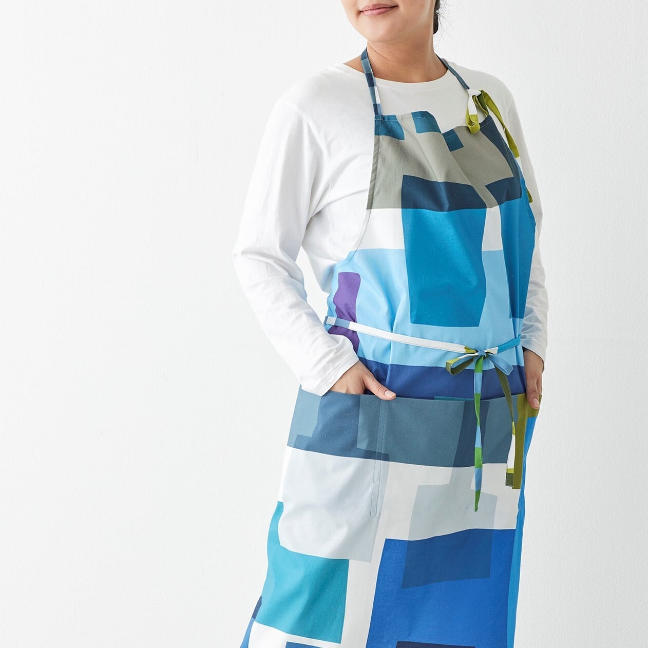 チムニーエプロン KC　キッチン　ブルー / apron coat KC  KITCHEN  blue