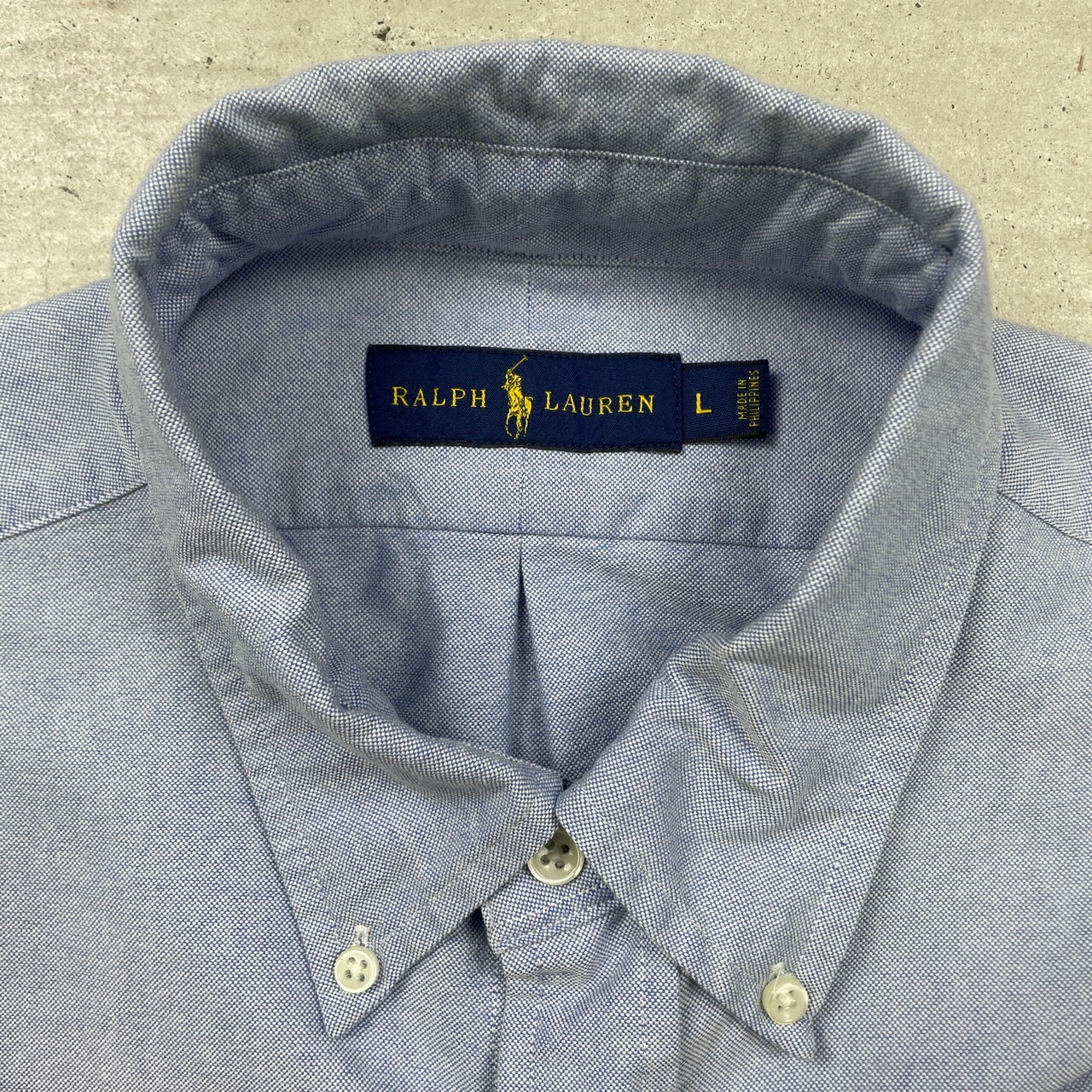 Ralph Lauren ラルフローレン 半袖 ボタンダウンシャツ メンズL 古着 