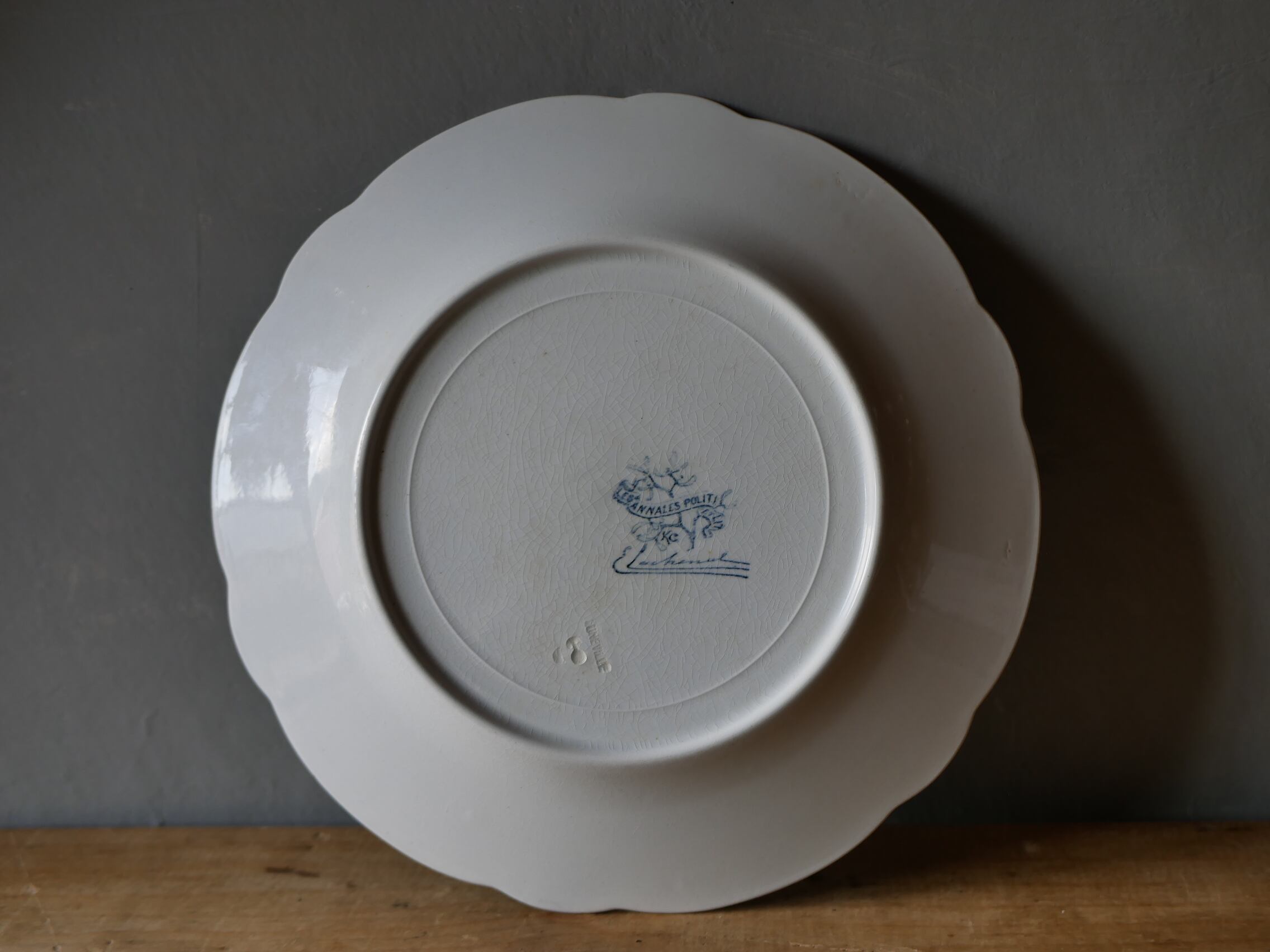 No.6 ディナープレート 宿り木 ヤドリギ フランスアンティーク