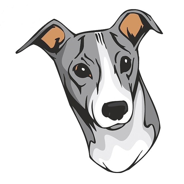 Sticker　ー　Italian Greyhound　　O07-036