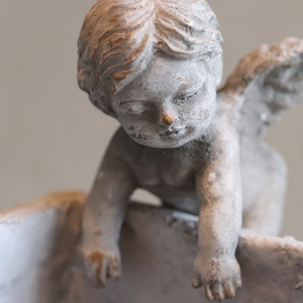 置物　エンジェルハンギング　鉢にかける　玄関に掛ける　オブジェ　シャビーシック　オシャレ