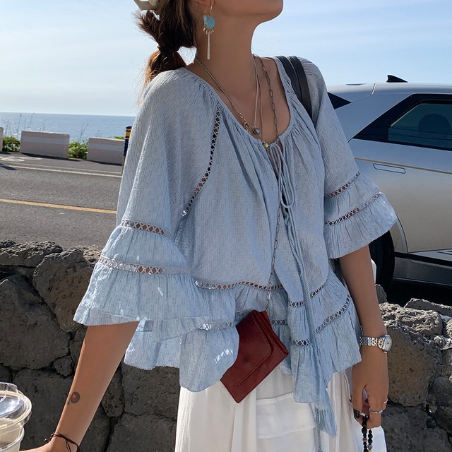 folklore short length blouse S0892