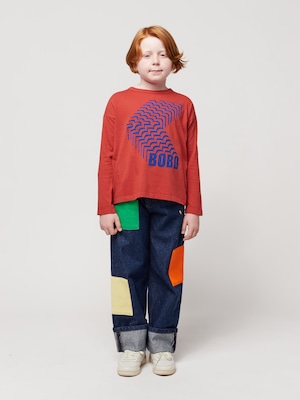 BOBO CHOSES / B.C Color Block patch denim pants