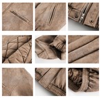 【暖かさUP】ストリート スエード 中綿ジャケット　S0057