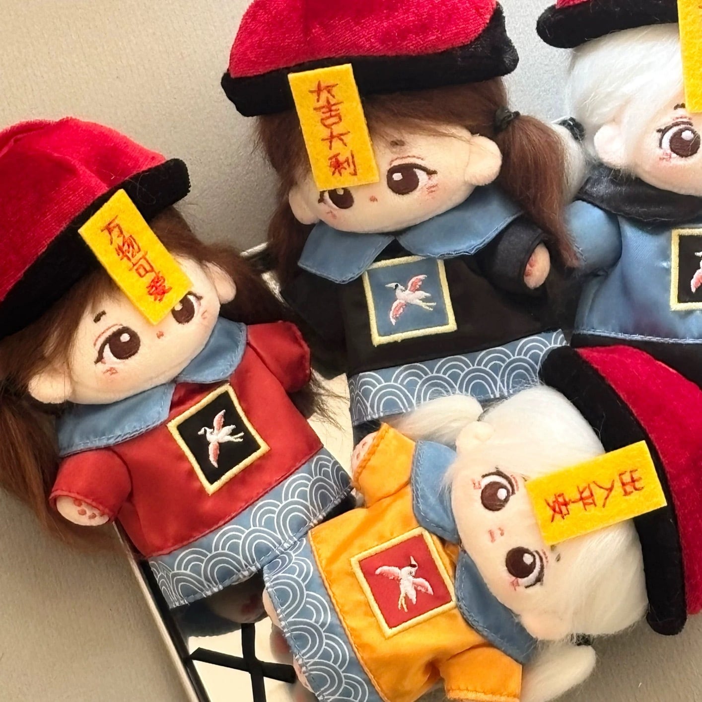 LABUBU ぬいぐるみ andお洋服コーデ 10cmぬい服】キョンシーコーデ 棉花娃娃 labubu用お洋服|fuji