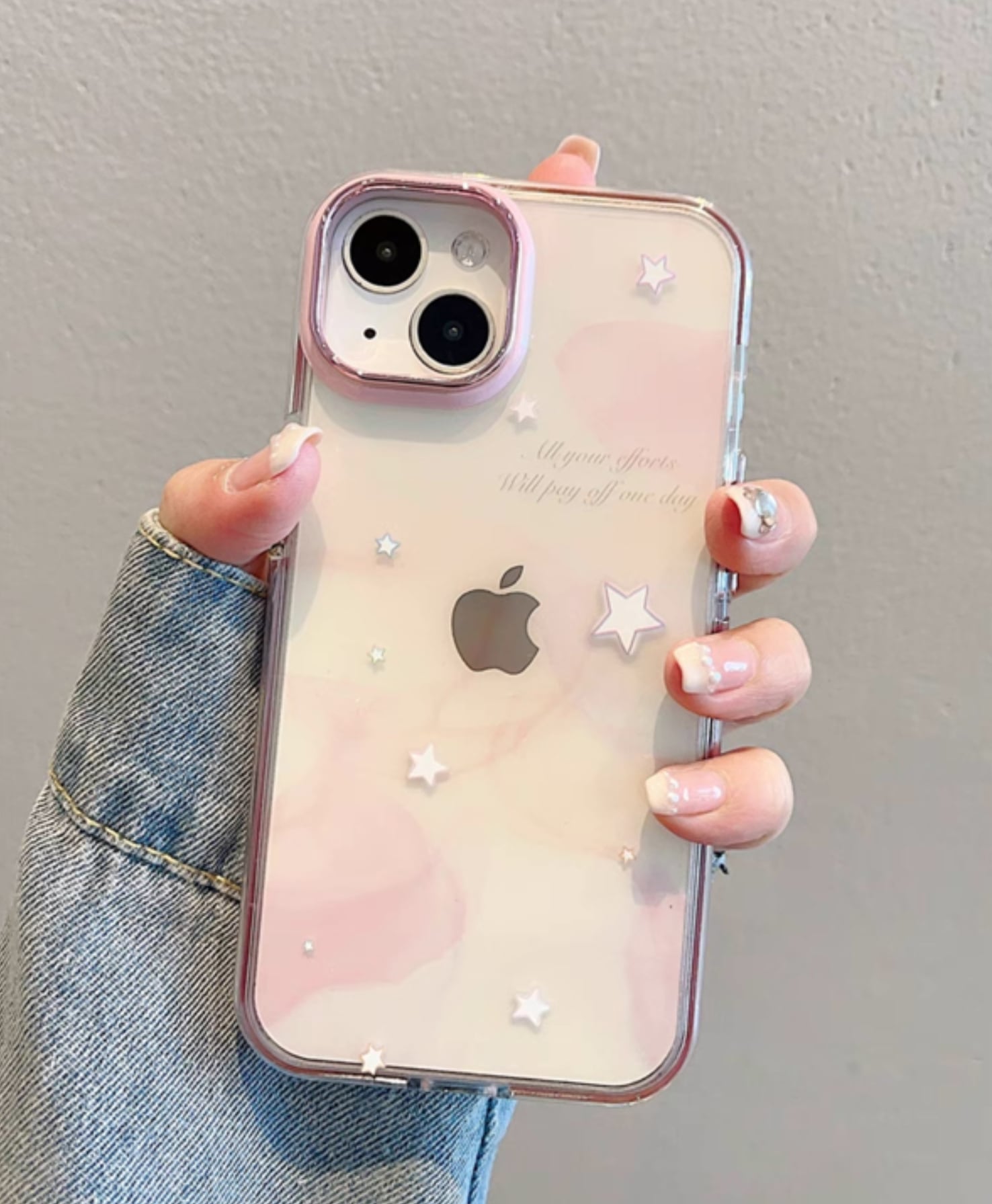 iPhone14 ケース　キラキラ　星　かわいい　韓国 韓国風 星柄 キラキラ カラフル星 透明 かわいい スマホケースiPhone