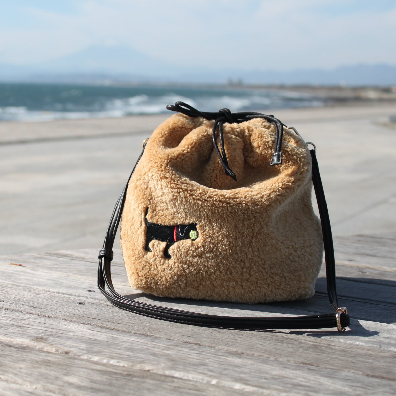 レトワッペン付き 2wayボア巾着バック | SHONAN RETRIEVER