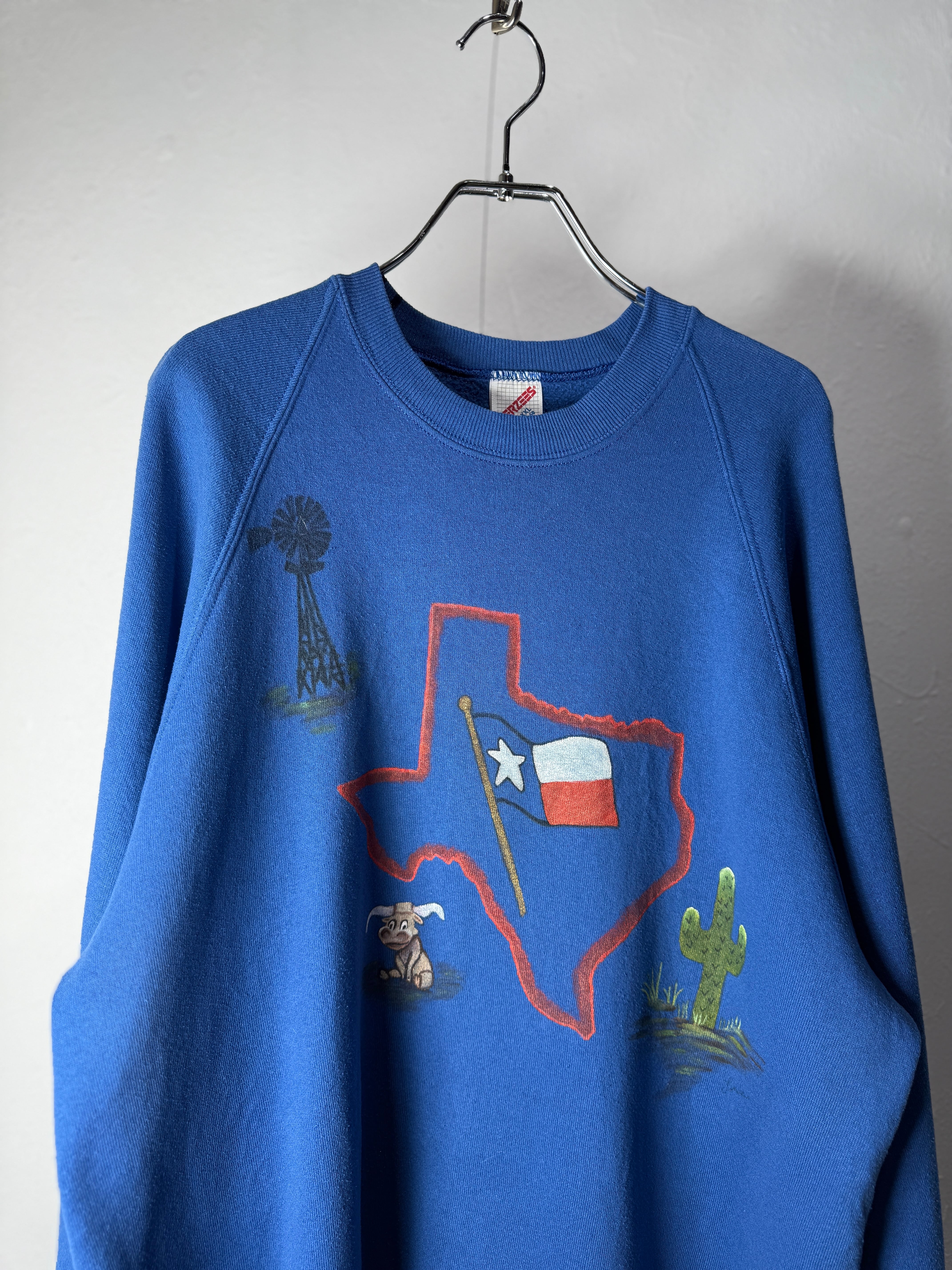 80~90’s USA made “Texas Culture” hand paint sweat shirt