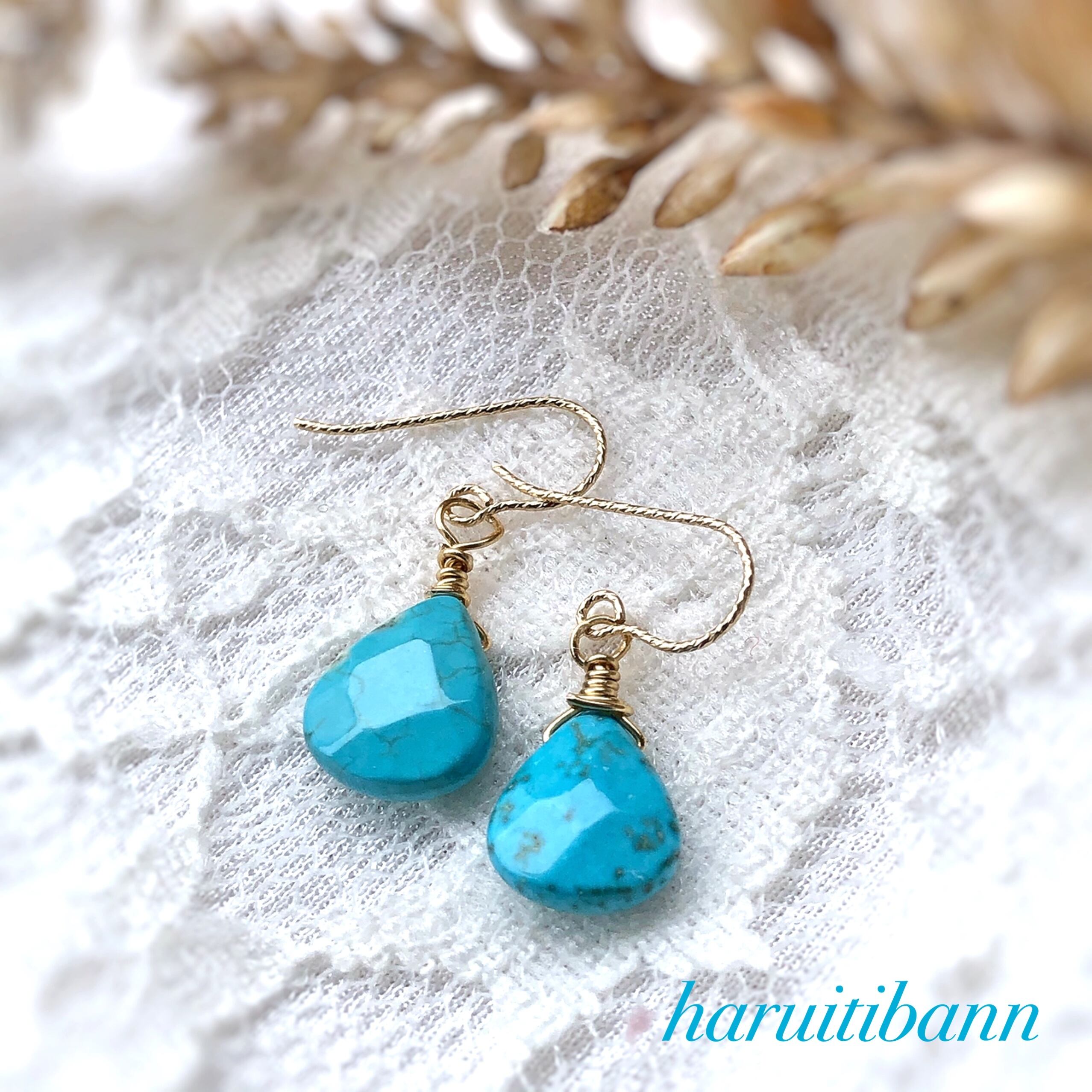 【再販】14kgfシルバーアクアマリンツイストカットピアス/イヤリング 再販】14kgfシルバーアクアマリンツイストカットピアス/イヤリング