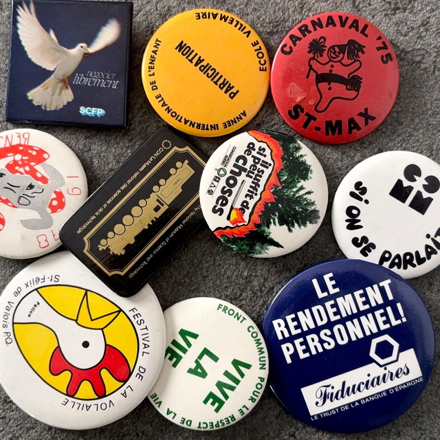 10個 US･北米系 ヴィンテージ レトロ 缶バッジ  vintage ビンテージ 古着 通販 リメイク 雑貨 2607009-43