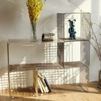 ワイヤーフレーム家具 モダンインテリア スタイリッシュ収納 キューブ型 サイドテーブル 北欧風 ミニマルデザイン メタルフレーム 多機能家具 おしゃれ インダストリアル