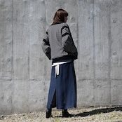 YASHIKI / GANKO別注 Shinsetsu Drivers Knit レディース着用コーディネート