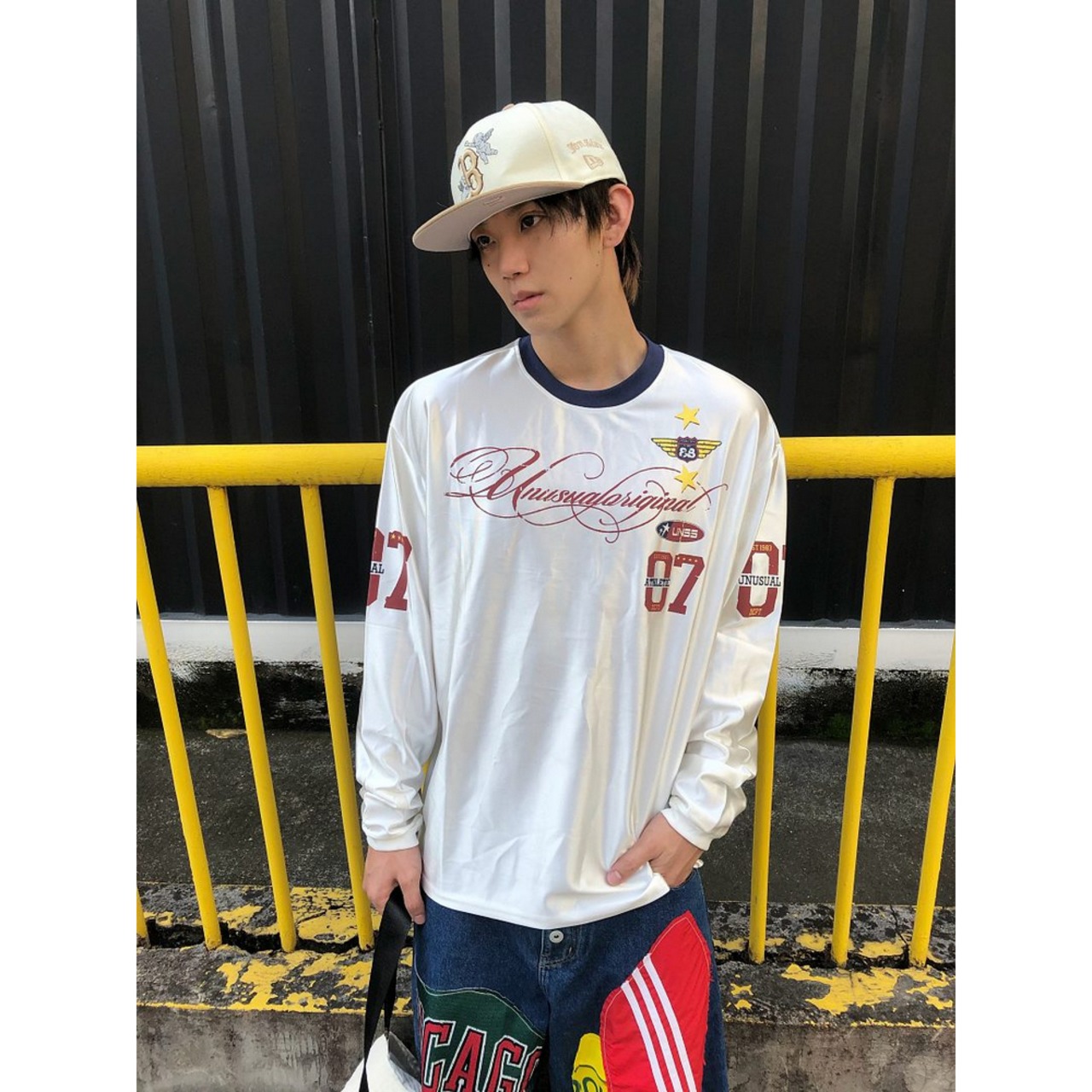 VINTAGE ストリート 冷感グラフィック ロングTシャツ T2278