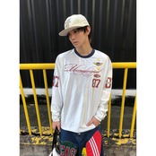 VINTAGE ストリート 冷感グラフィック ロングTシャツ T2278