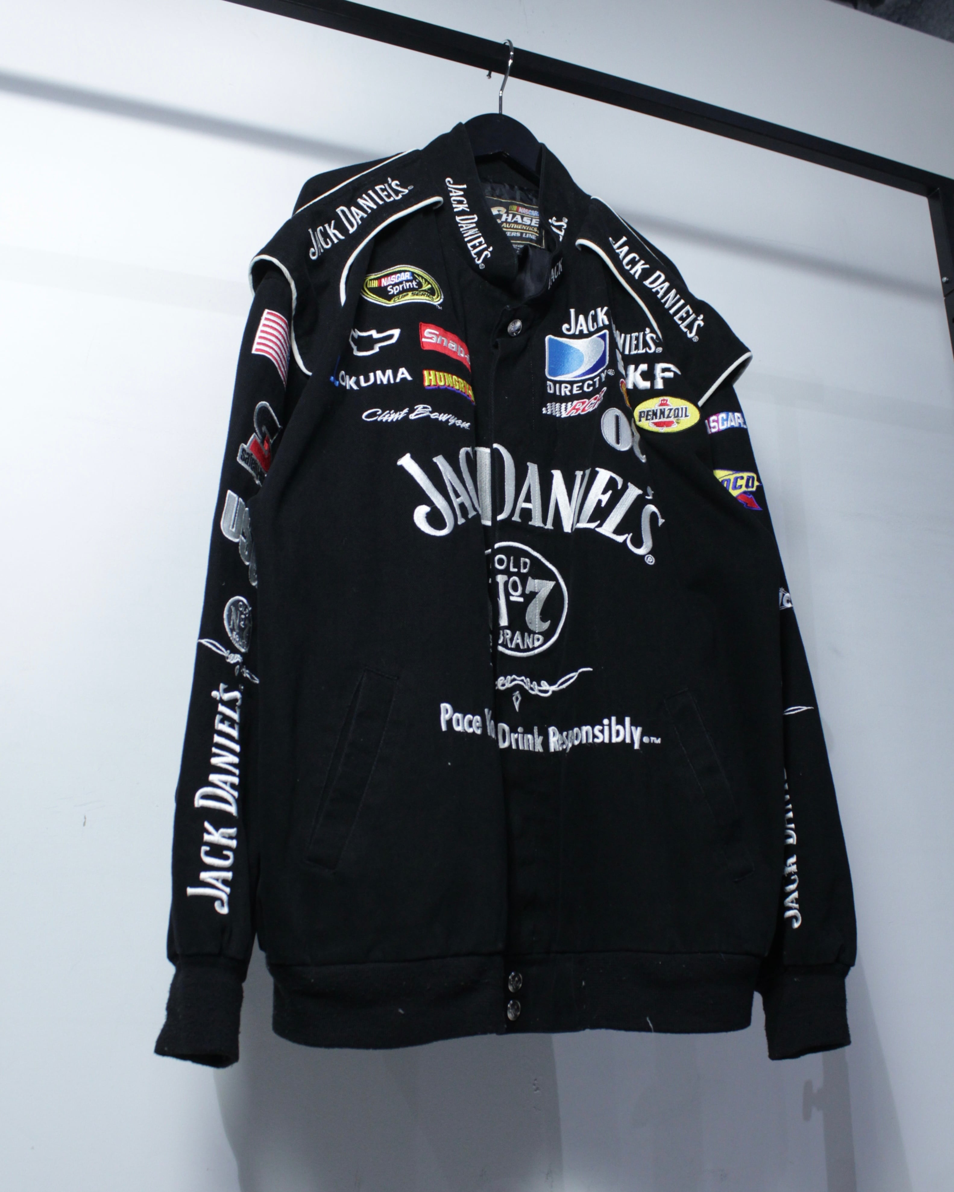 Caka BLACK】“NASCAR” “Jack Daniel's” Sponsor Logo Vintage Loose