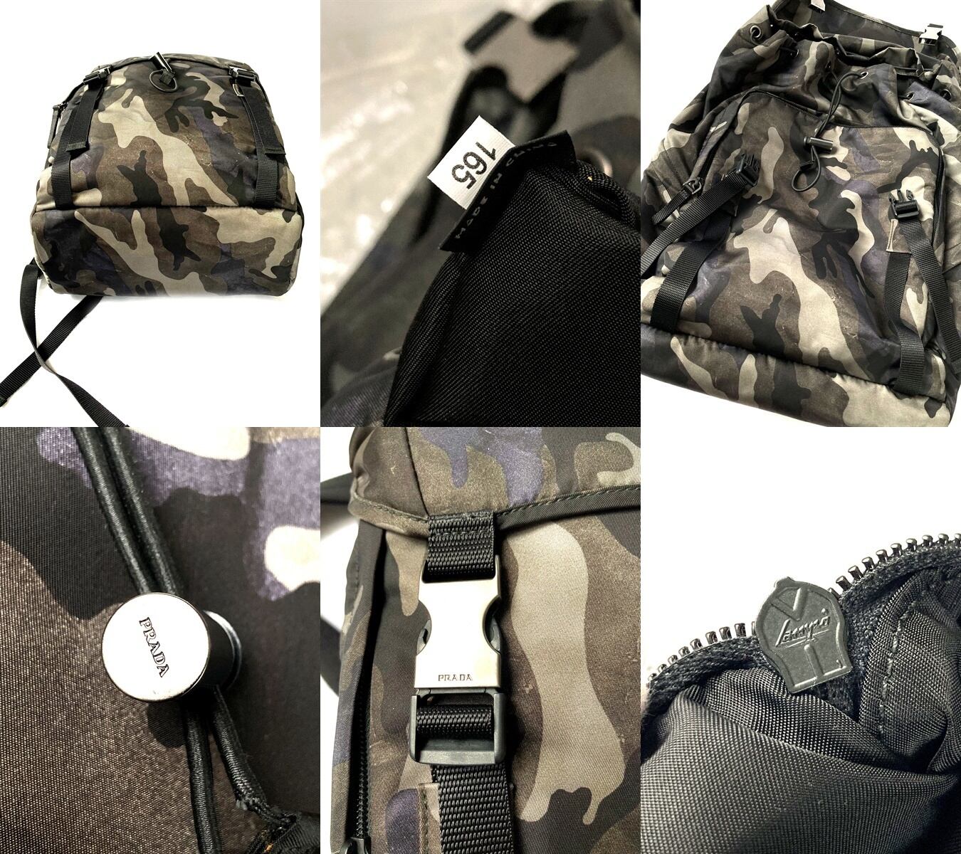 新作 美品 PRADA プラダ バックパック カモフラ リュック 2VZ062 迷彩