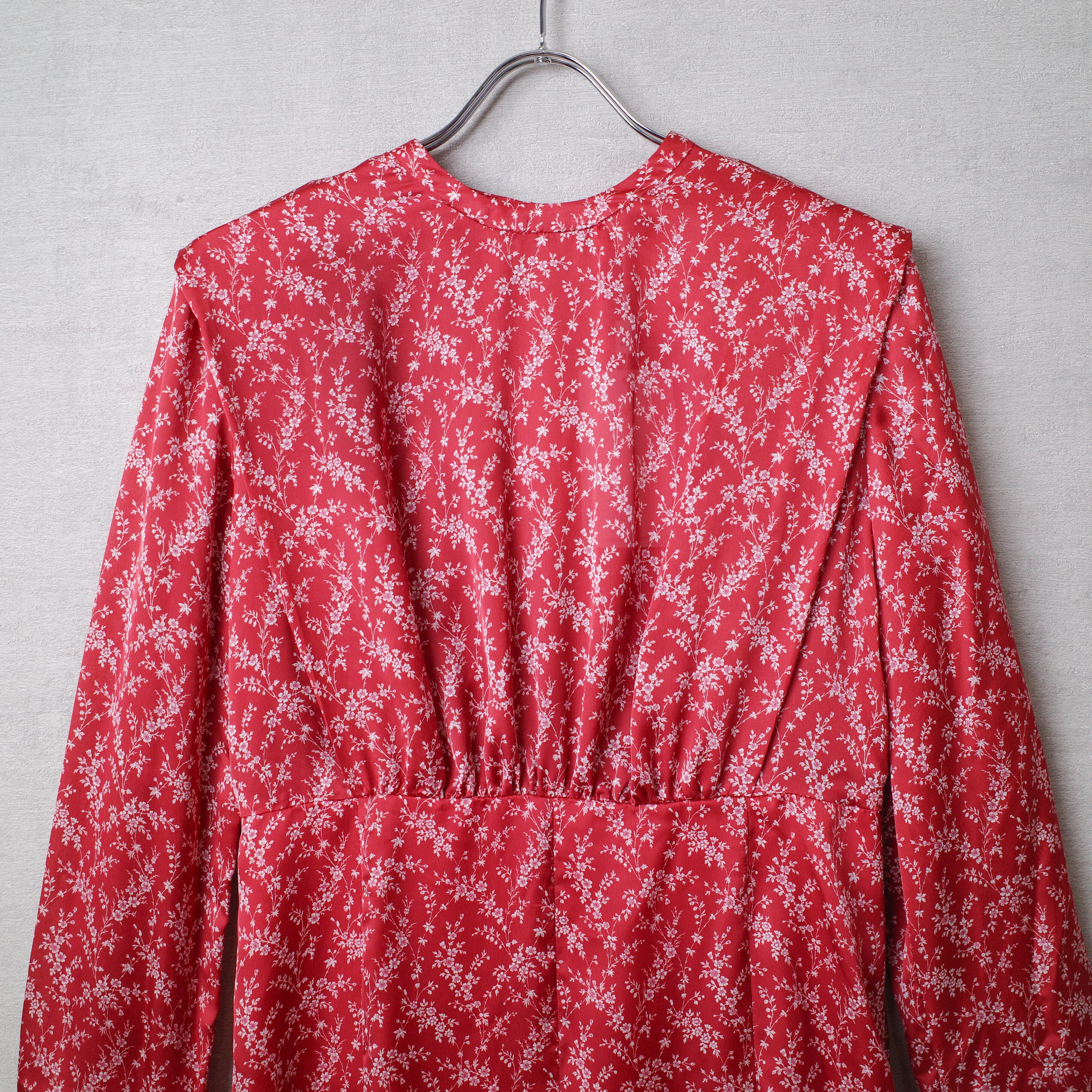 [NEW] CLANE	LONG SLEEVE FLOWER ONEPIECE 16112-5001