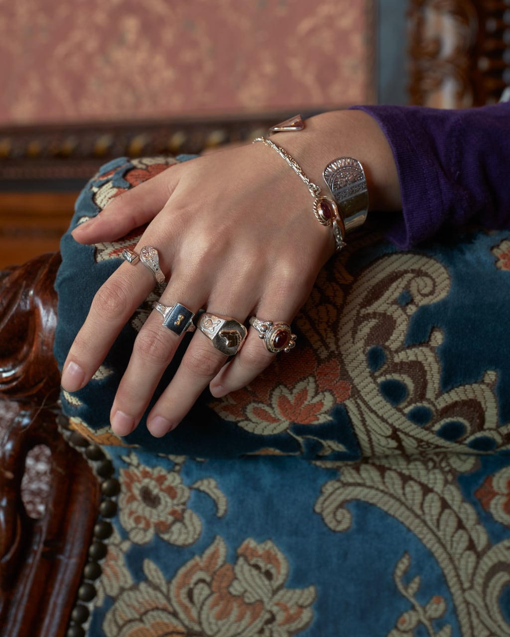 BN-091 K10 Horse shoe combination bracelet (TYPE A) | WAKAN SILVER