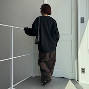 USコットンBIGスウェットPO/ブラック