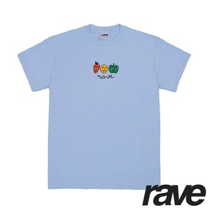 【RAVE SKATEBOARDS/レイブスケートボード】MANGEZ BOUGEZ TEE Tシャツ / LIGHT BLUE  / SS20