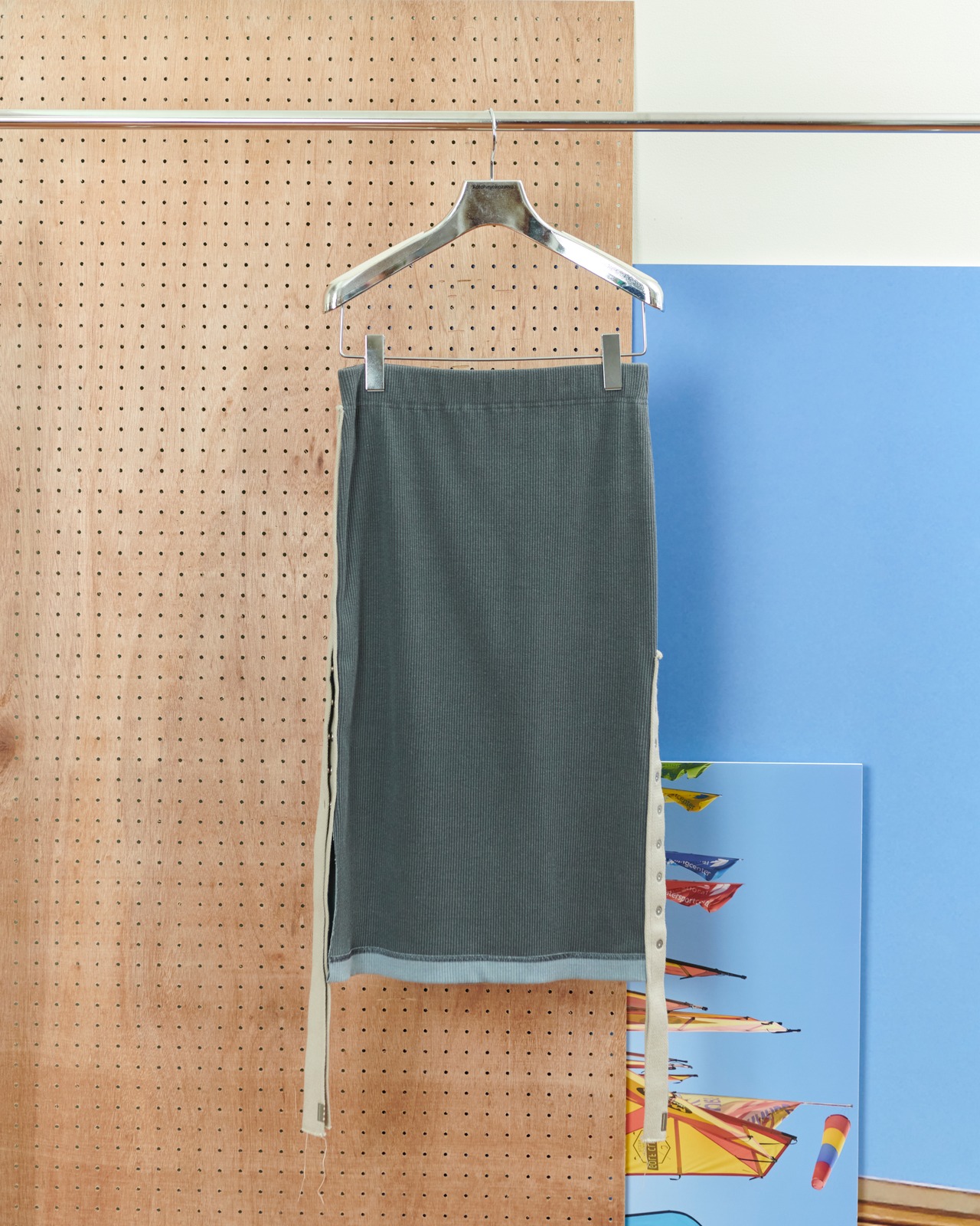 kotoha yokozawa - Click Dot Skirt :Cacao|クリックドット/製品染めリブ+ヘビー綿テープ