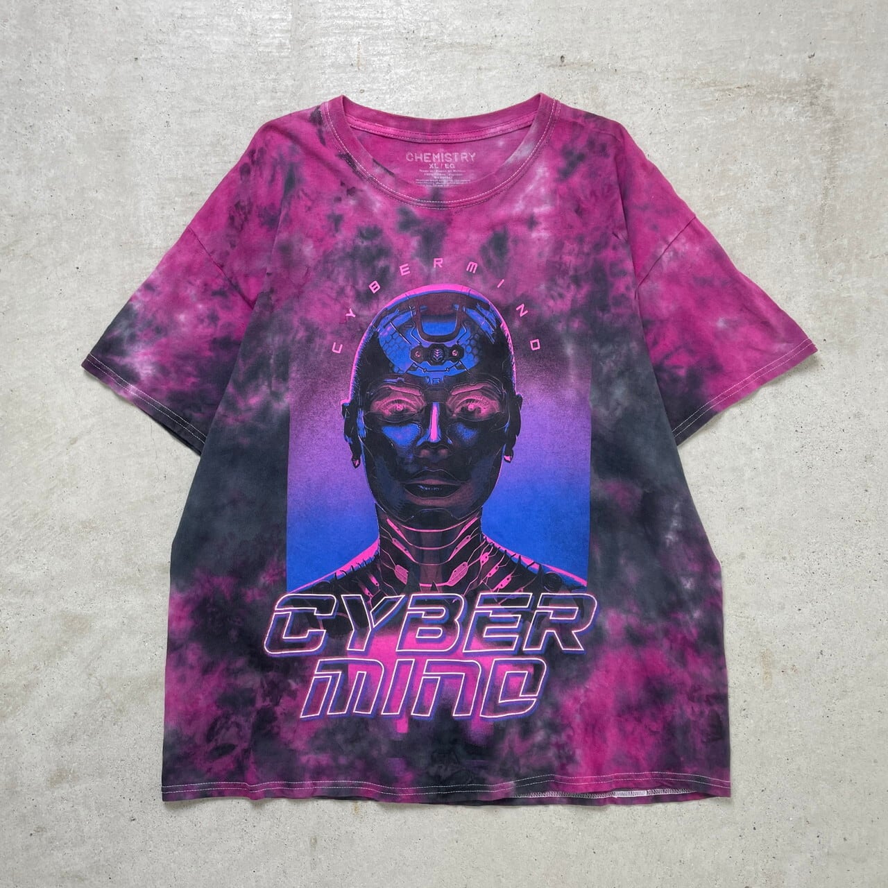 CHEMISTRY CYBER MIND タイダイ染め アートデザイン プリントTシャツ