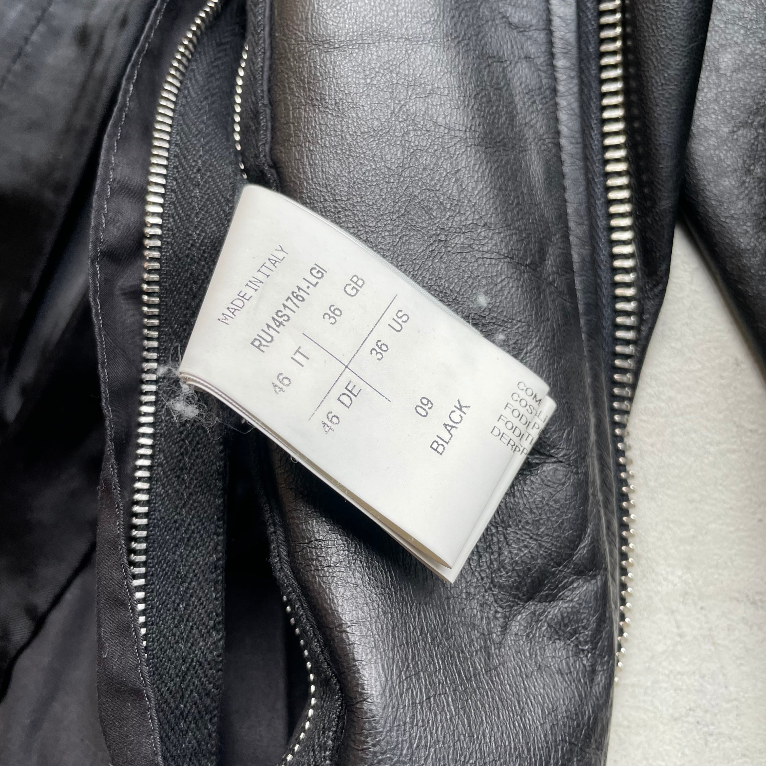 Rick Owens/14ss INTERSIA riders jacket リックオウエンス インター