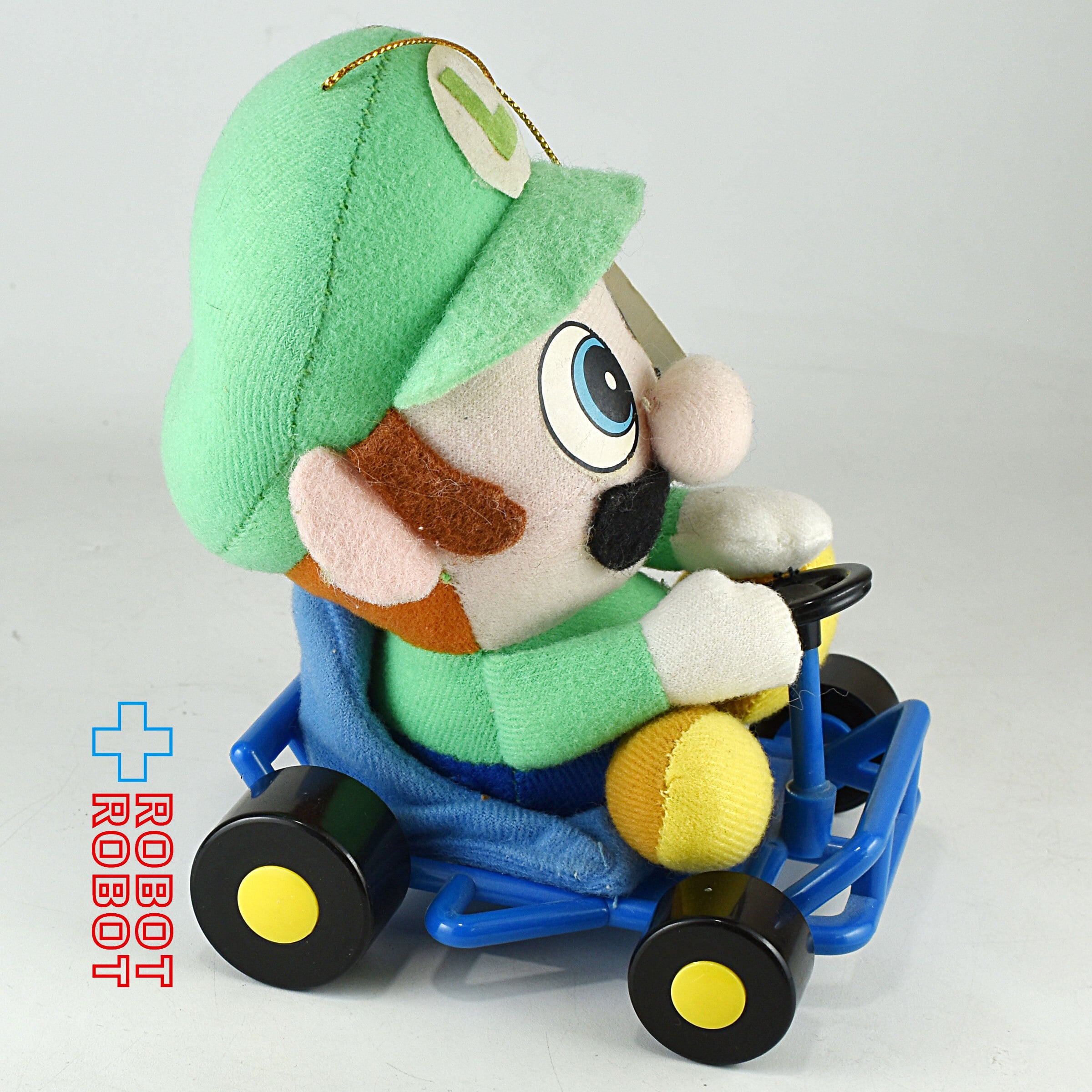 タカラ 任天堂 スーパーマリオカート ルイージ ぬいぐるみ人形 1993 紙