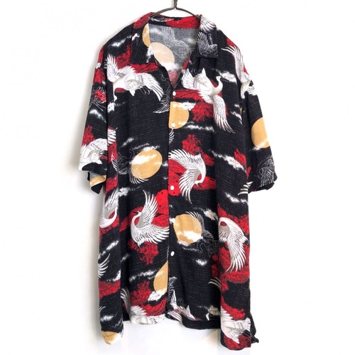 Vintage S / S Rayon Shirt Japanese Pattern [1990s-] Vintage Short Sleeve Rayon Shirt