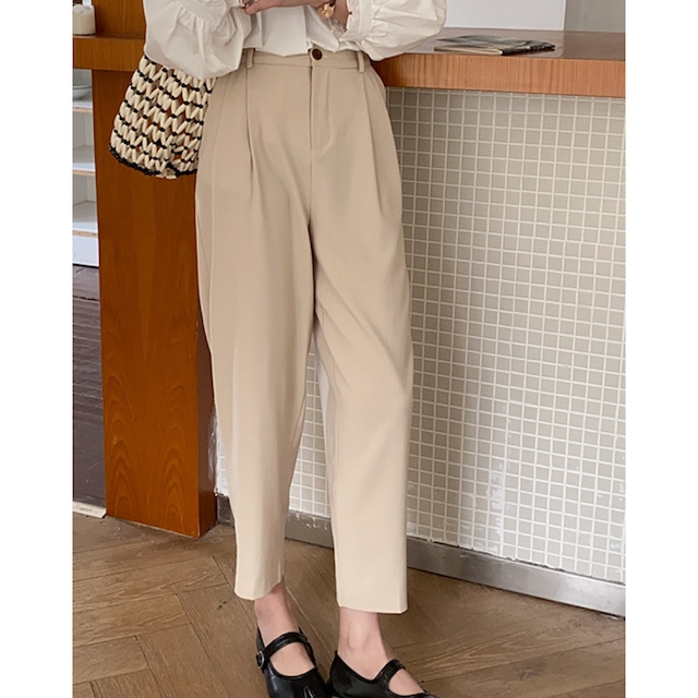cropped straight tuck pants N10714