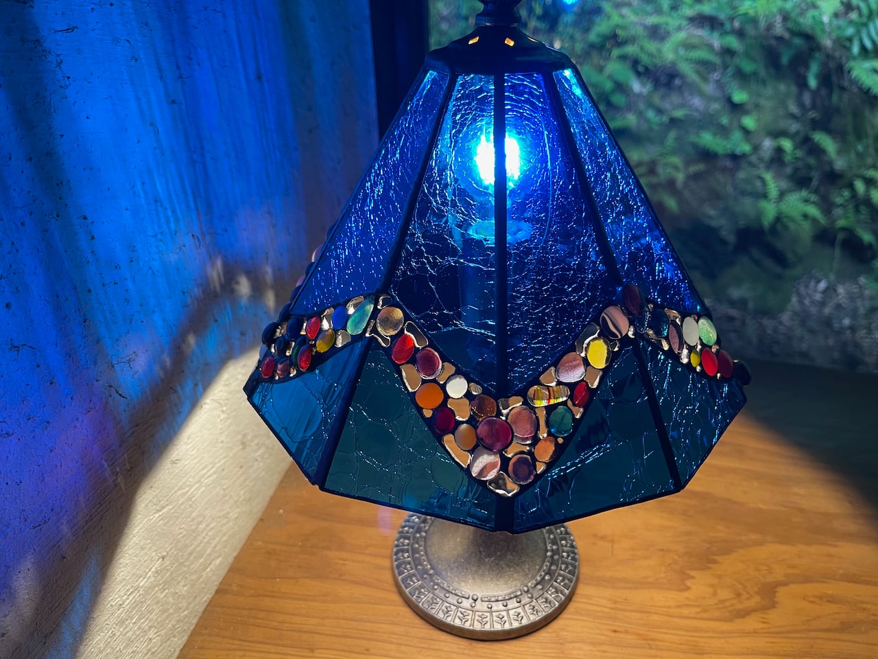 限定品】ブルージュエル（ステンドグラスのテーブルランプ