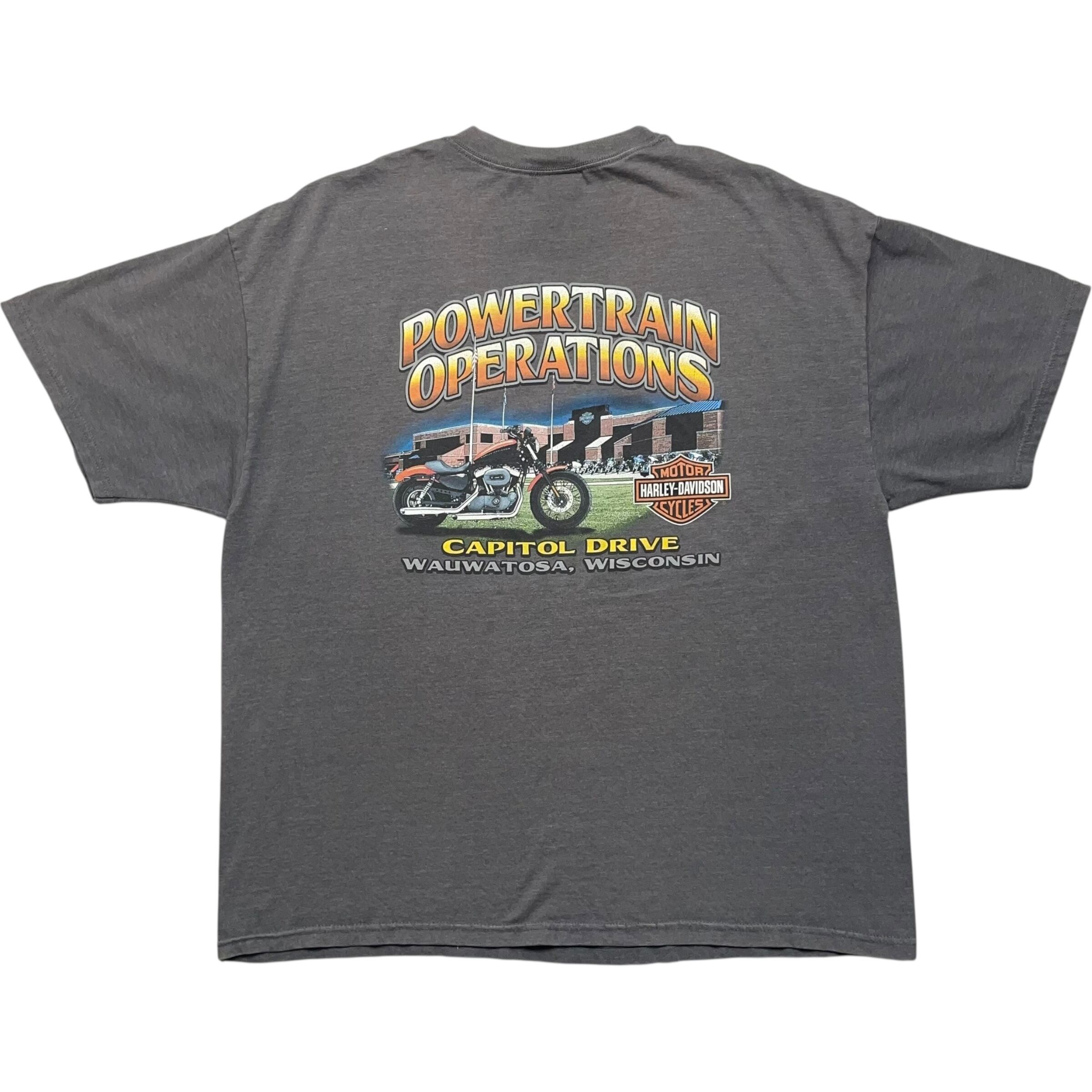 《XXL》 Harley-Davidson ハーレーダビッドソン Tシャツ プリント ブラック グレー no.8468