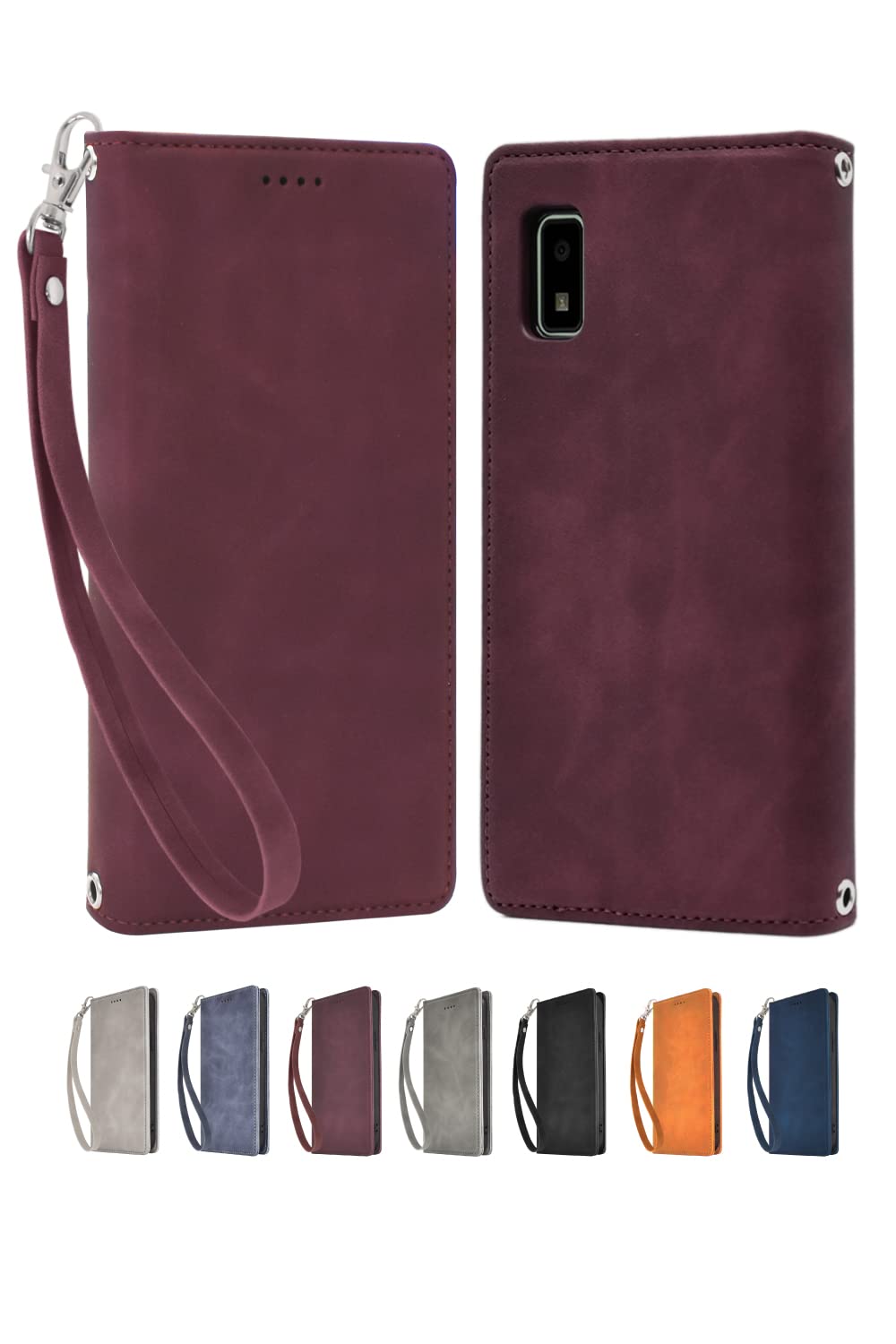 シズカウィル AQUOS wish / wish2 ケース カバー 手帳型 アイファンデ2 クリムゾン 1個入り