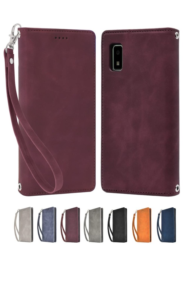 シズカウィル AQUOS wish / wish2 ケース カバー 手帳型 アイファンデ2 クリムゾン 1個入り