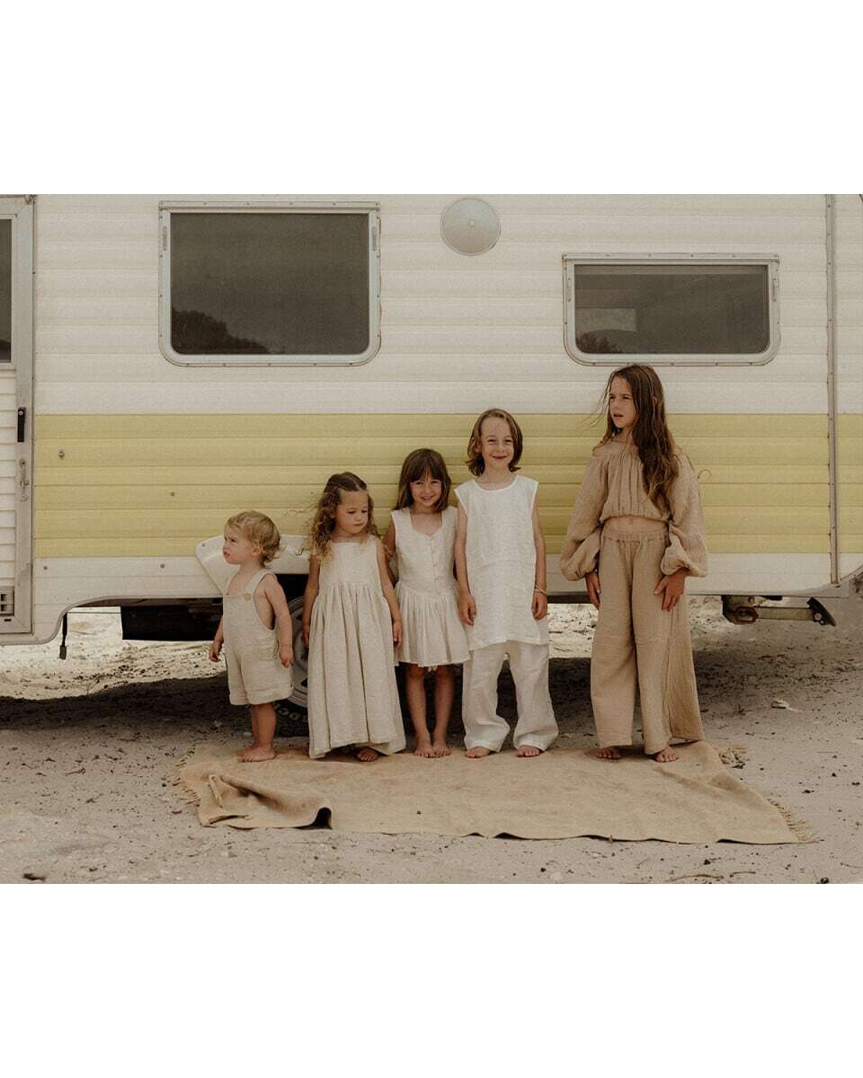 son and daughter】Koa Linen Sets - Natural | RIRIBELL